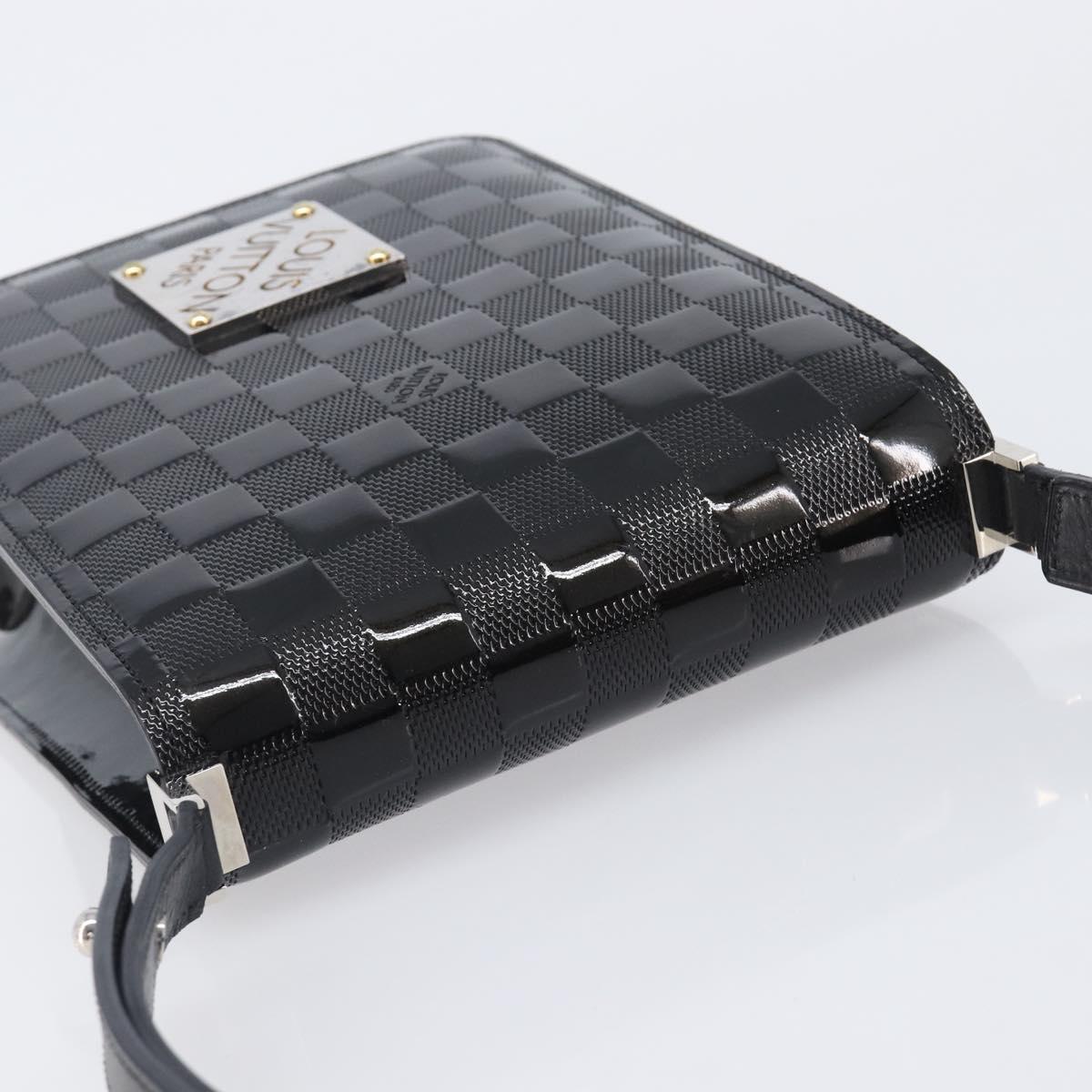 LOUIS VUITTON Damier Vernis Club Shoulder Bag Black M92127 LV Auth ep16276V