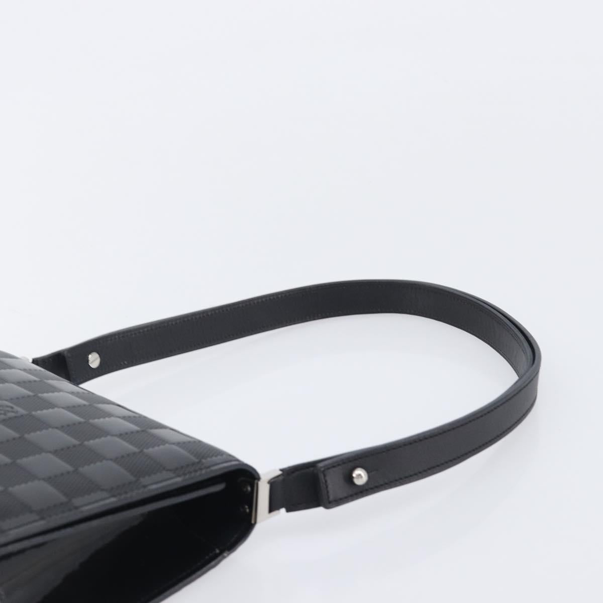 LOUIS VUITTON Damier Vernis Club Shoulder Bag Black M92127 LV Auth ep16276V