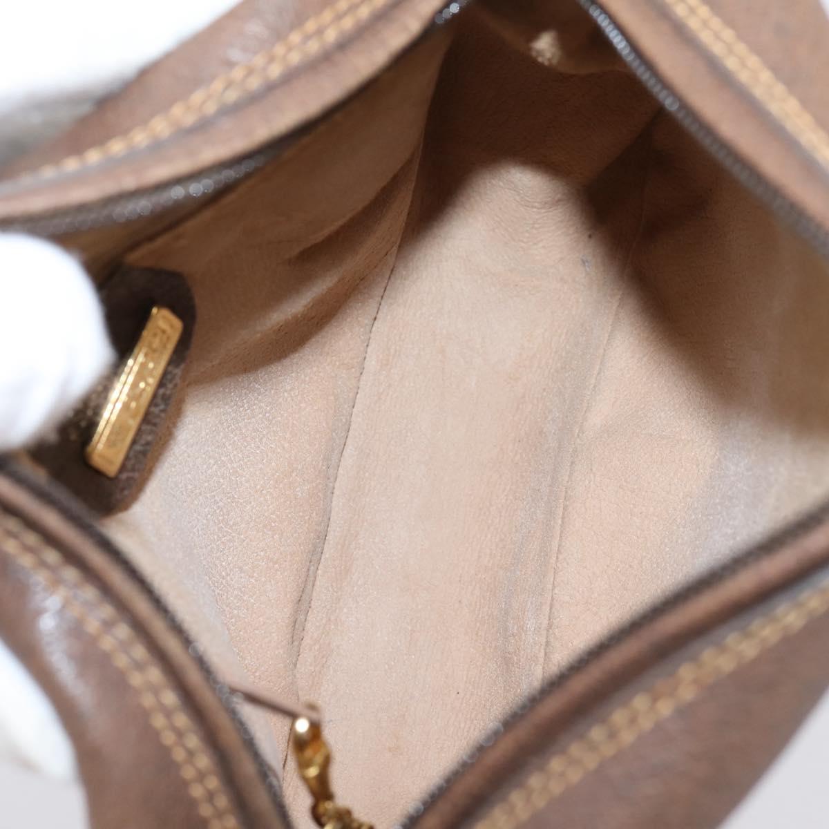 GUCCI GG Supreme Shoulder Bag PVC Beige Gold Auth ep16279