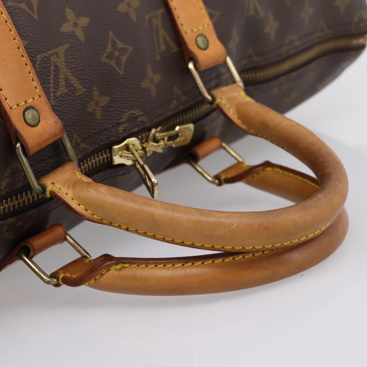 LOUIS VUITTON Monogram Keepall Bandouliere 50 Boston Bag M41416 LV Auth ep16282A