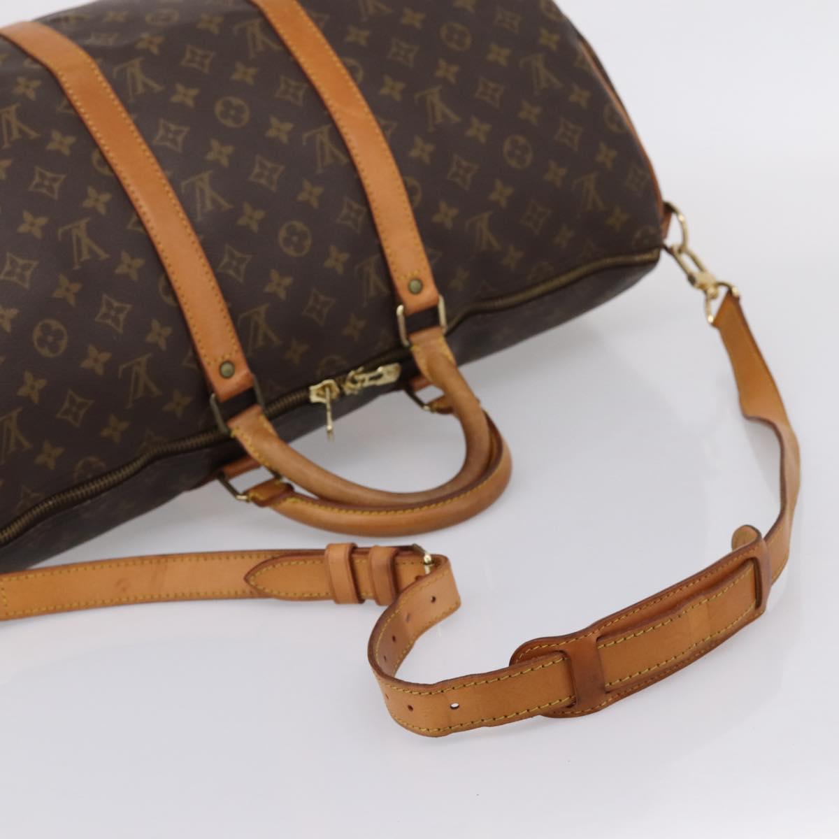 LOUIS VUITTON Monogram Keepall Bandouliere 50 Boston Bag M41416 LV Auth ep16282A