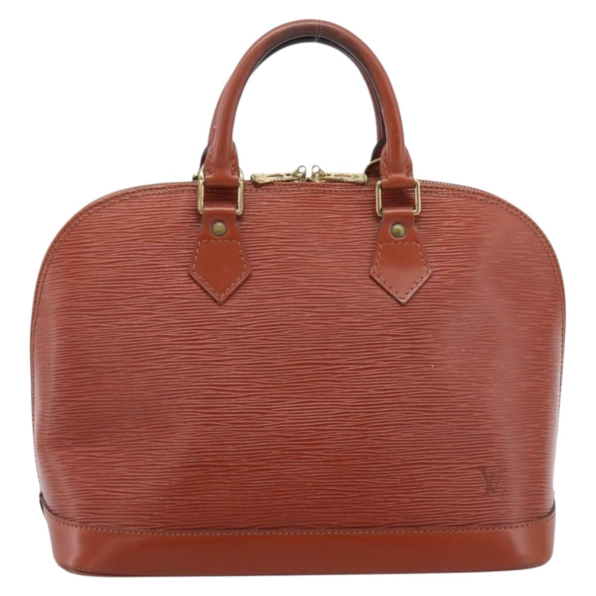 LOUIS VUITTON Epi Alma Hand Bag Brown M52143 LV Auth ep16284