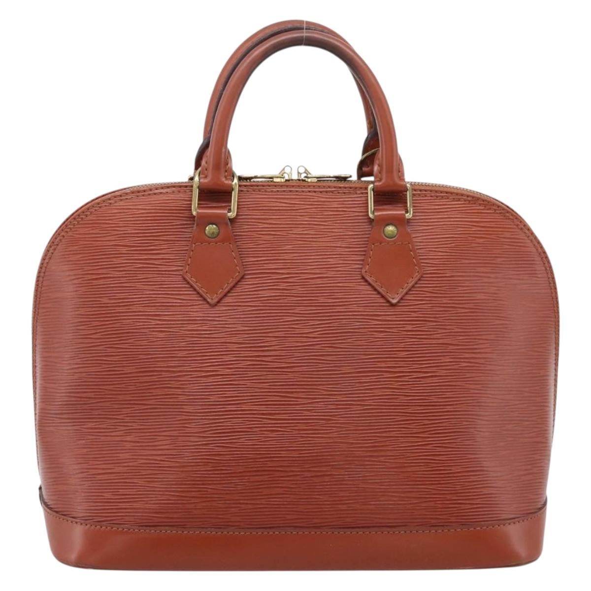 LOUIS VUITTON Epi Alma Hand Bag Brown M52143 LV Auth ep16284