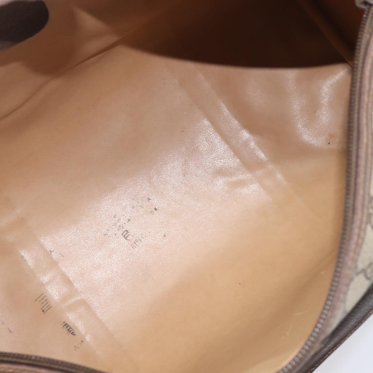 GUCCI GG Supreme Boston Bag PVC Beige Gold 002 39 6842 Auth ep16285A