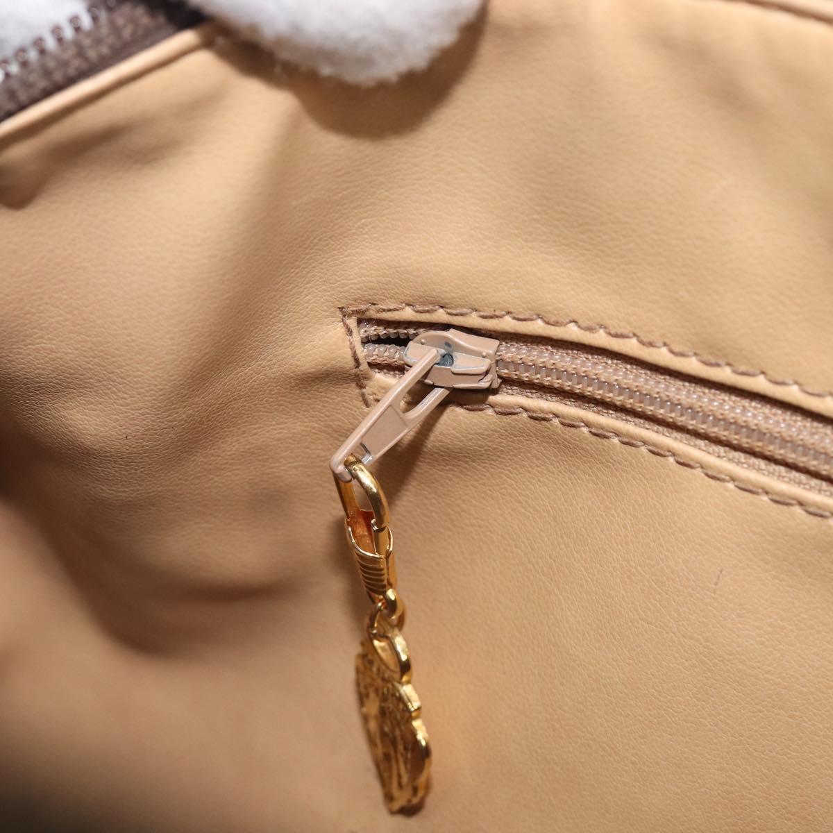 GUCCI GG Supreme Boston Bag PVC Beige Gold 002 39 6842 Auth ep16285A