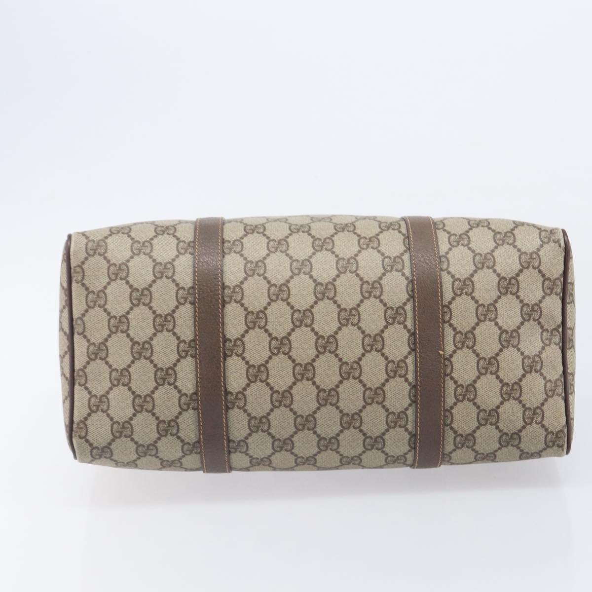 GUCCI GG Supreme Boston Bag PVC Beige Gold 002 39 6842 Auth ep16285A