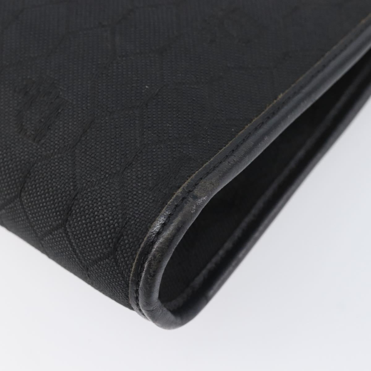Christian Dior Trotter Clutch Bag Black Silver Auth ep16290