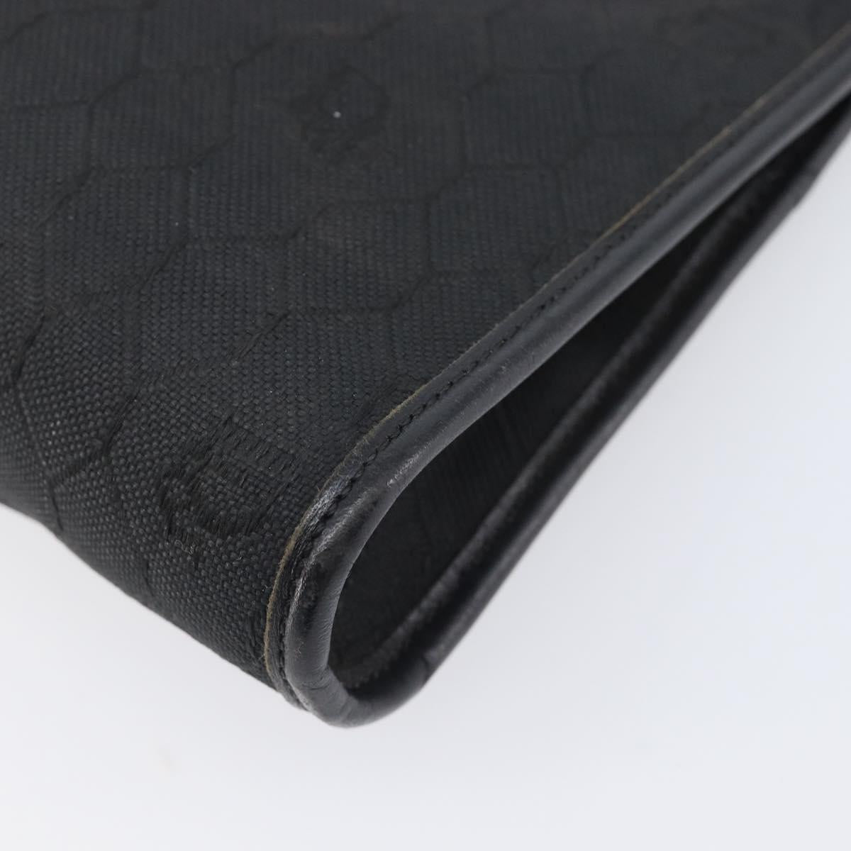 Christian Dior Trotter Clutch Bag Black Silver Auth ep16290