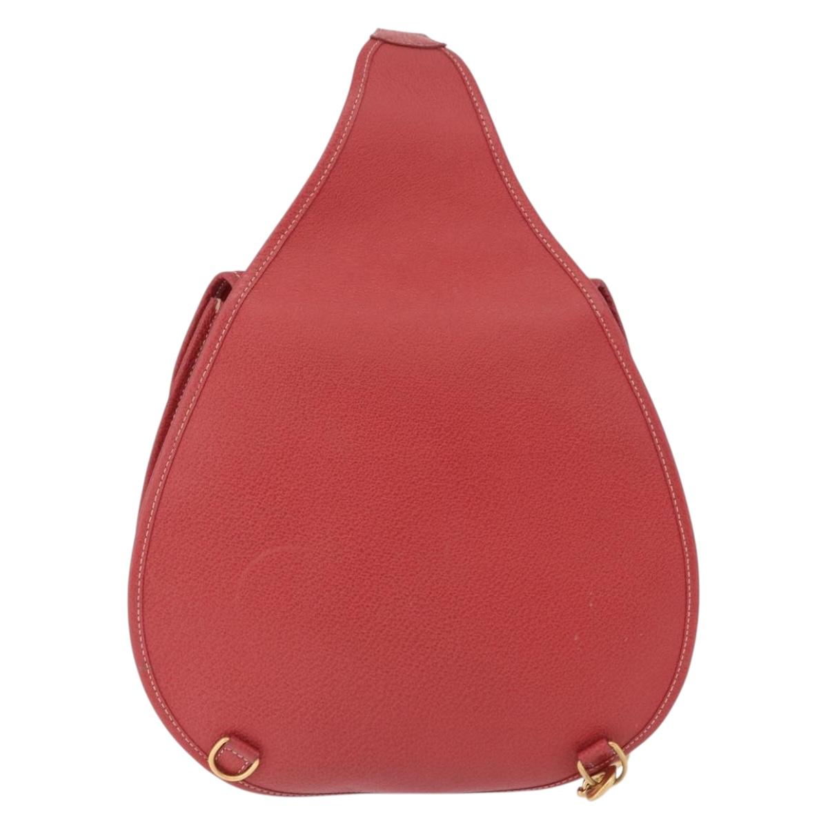 GUCCI Horsebit Shoulder Bag Suede Red Gold 003 2113 0034 Auth ep16294A
