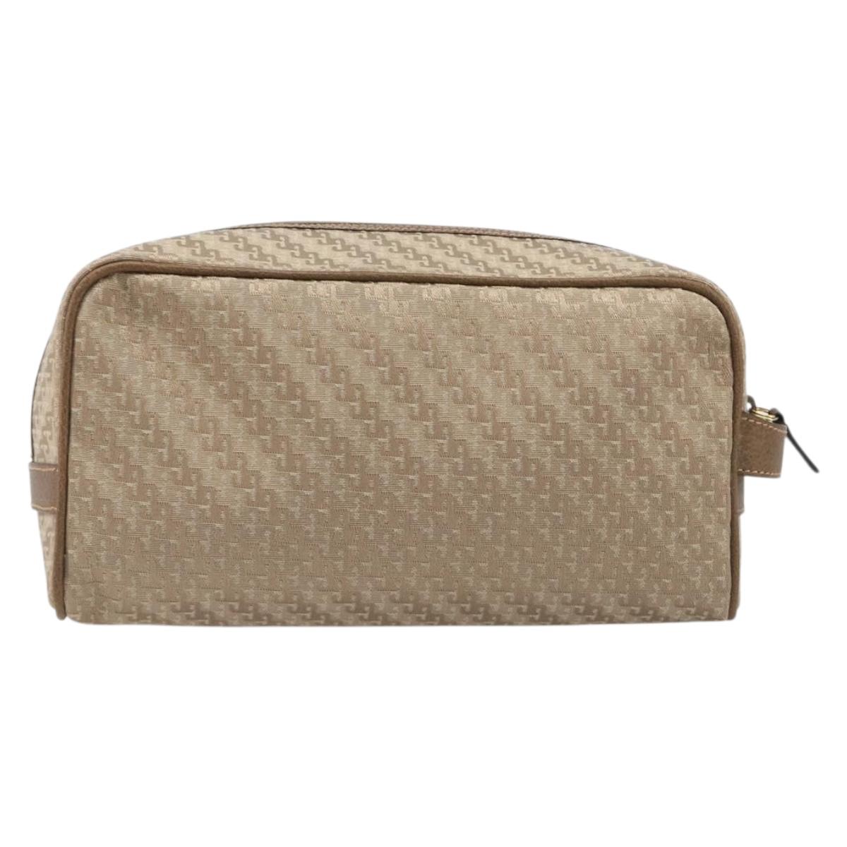 GUCCI Pouch Canvas Beige Gold Auth ep16295