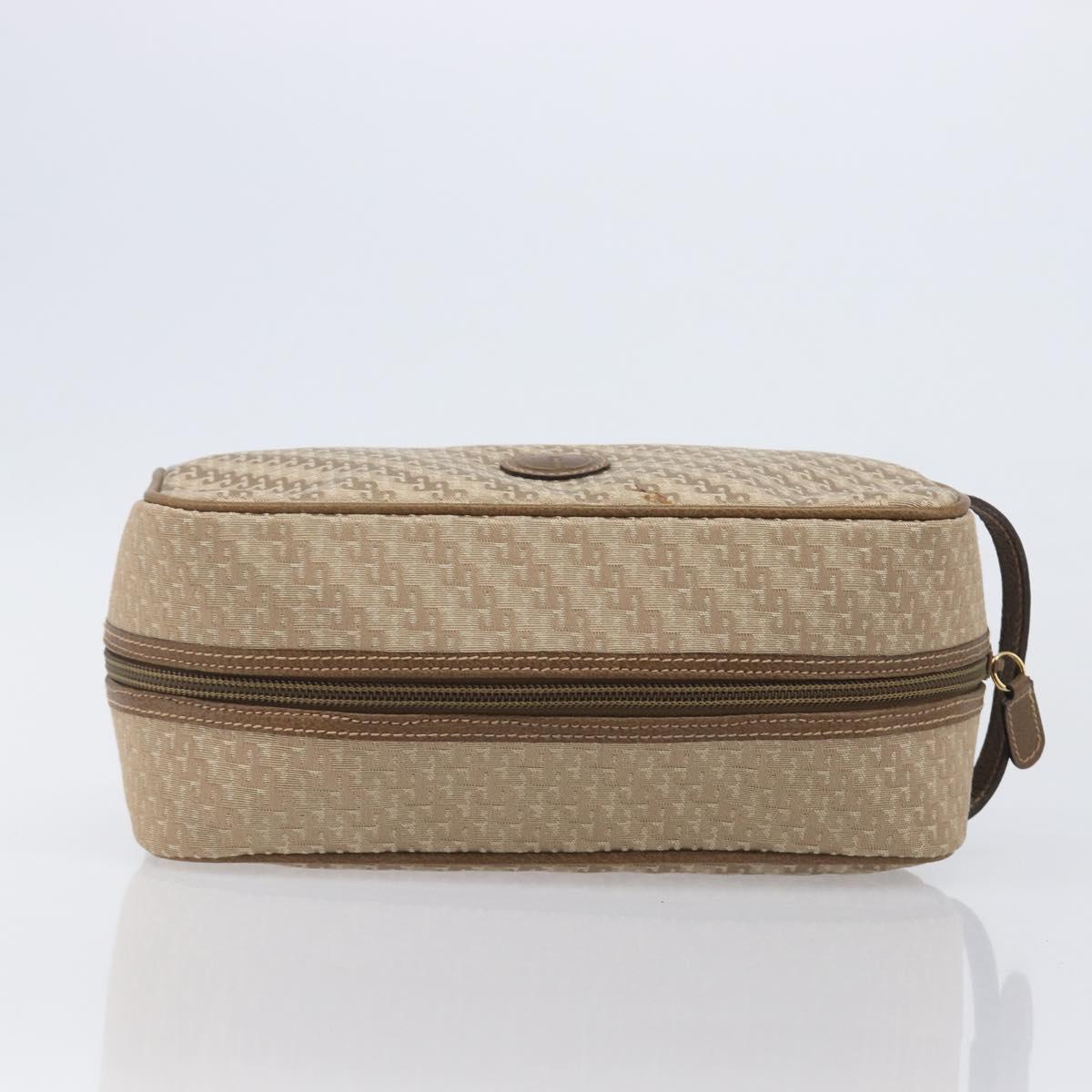 GUCCI Pouch Canvas Beige Gold Auth ep16295