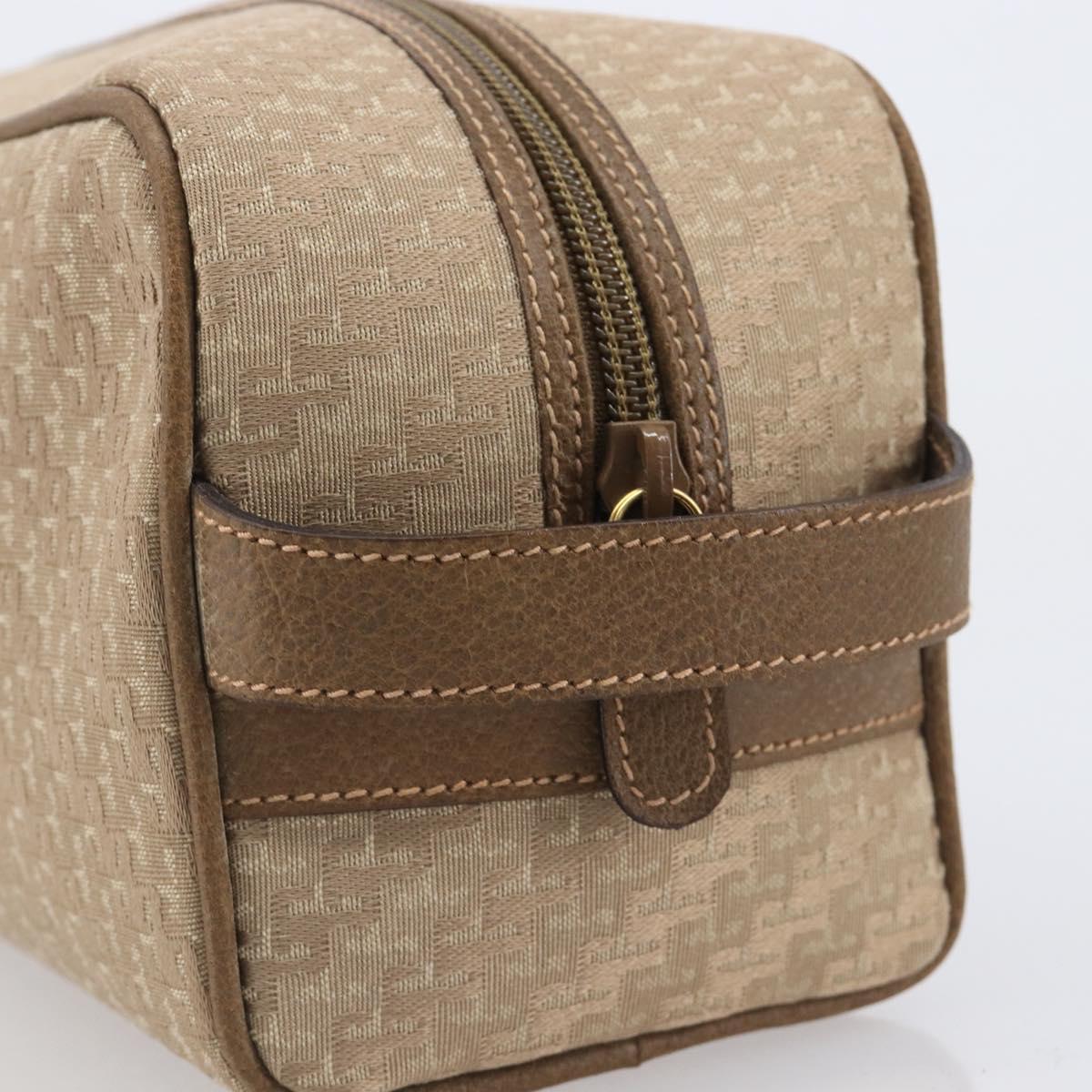 GUCCI Pouch Canvas Beige Gold Auth ep16295