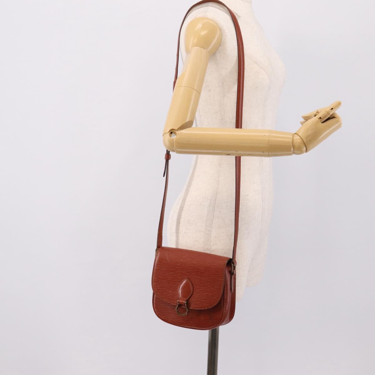 LOUIS VUITTON Epi Saint Cloud PM Shoulder Bag Brown M52213 LV Auth ep16296
