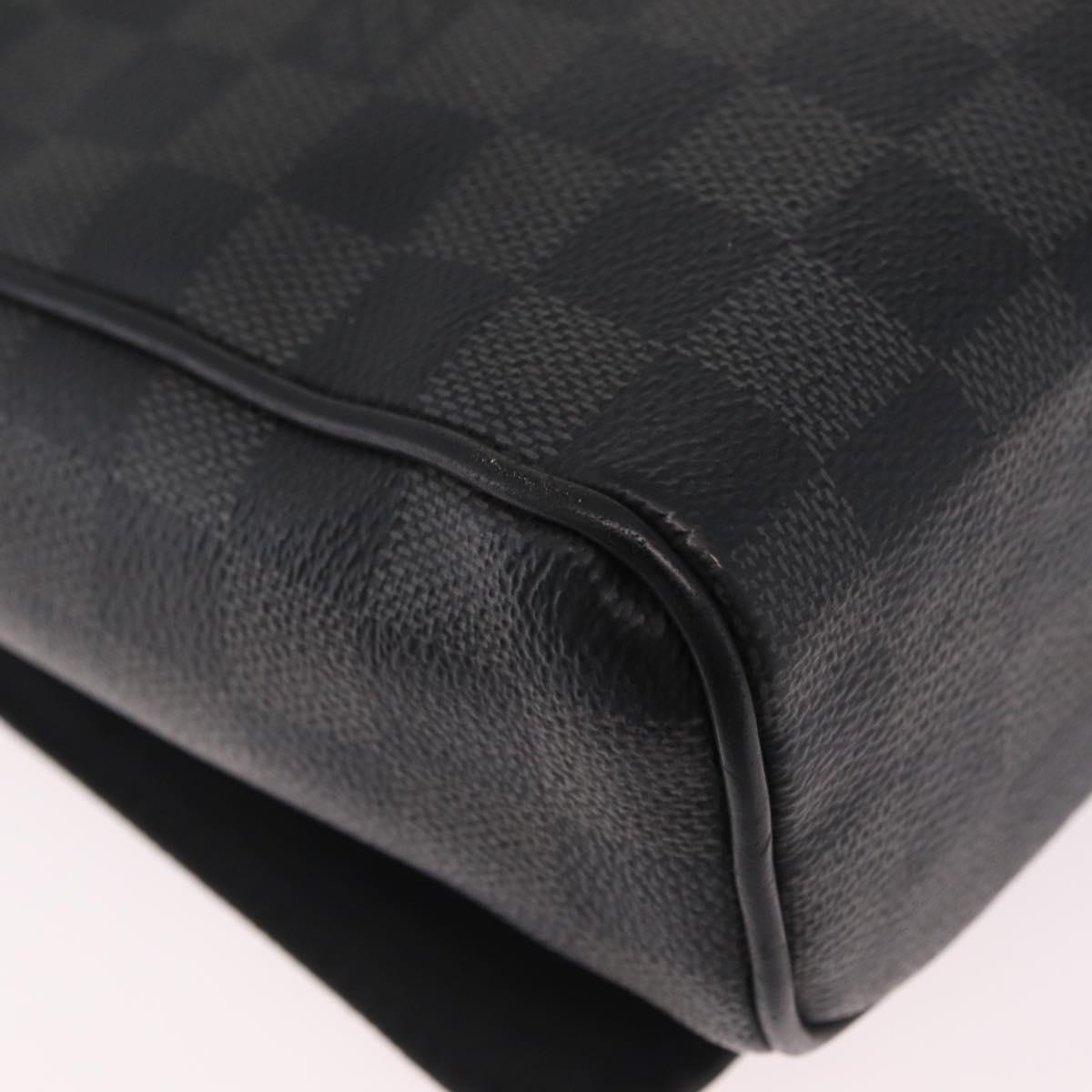 LOUIS VUITTON Damier Graphite District PM Shoulder Bag N41260 LV Auth ep16302