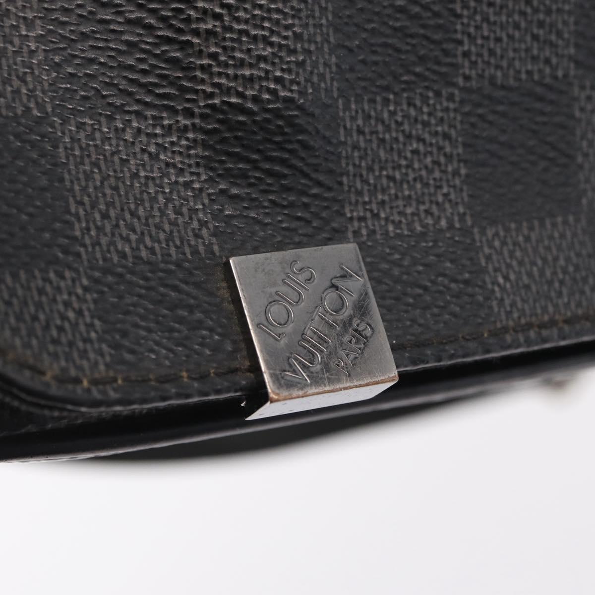 LOUIS VUITTON Damier Graphite District PM Shoulder Bag N41260 LV Auth ep16302