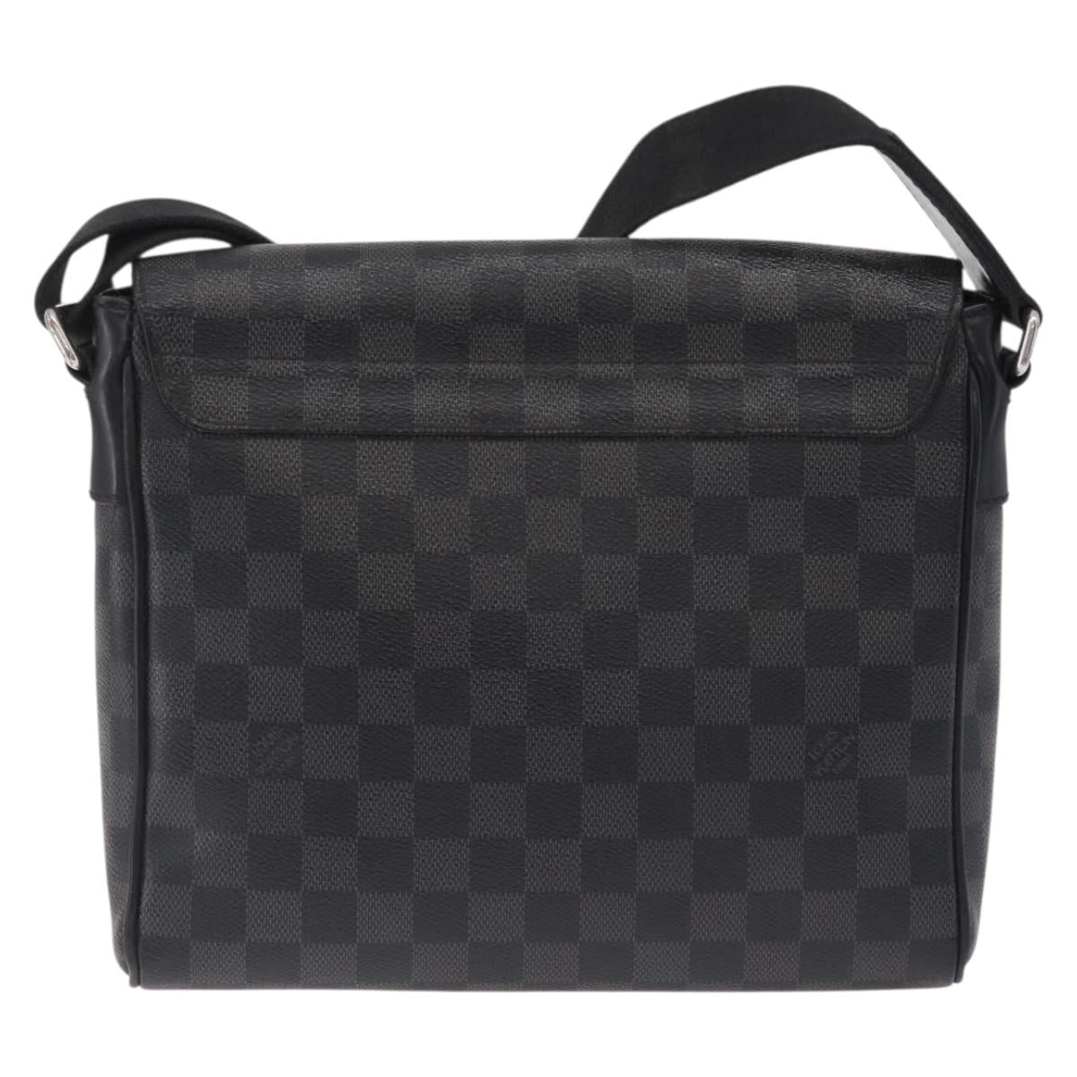 LOUIS VUITTON Damier Graphite District PM Shoulder Bag N41260 LV Auth ep16302