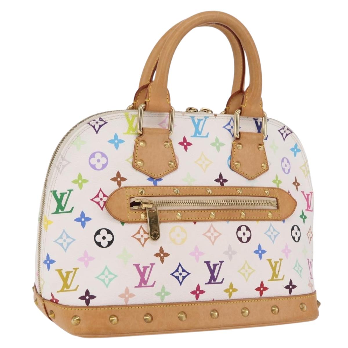 LOUIS VUITTON Monogram Multicolor Alma Hand Bag White M92647 LV Auth ep16304V