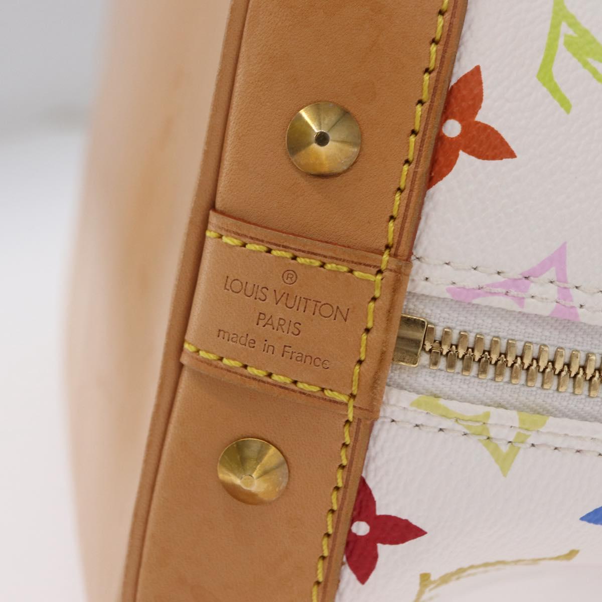 LOUIS VUITTON Monogram Multicolor Alma Hand Bag White M92647 LV Auth ep16304V