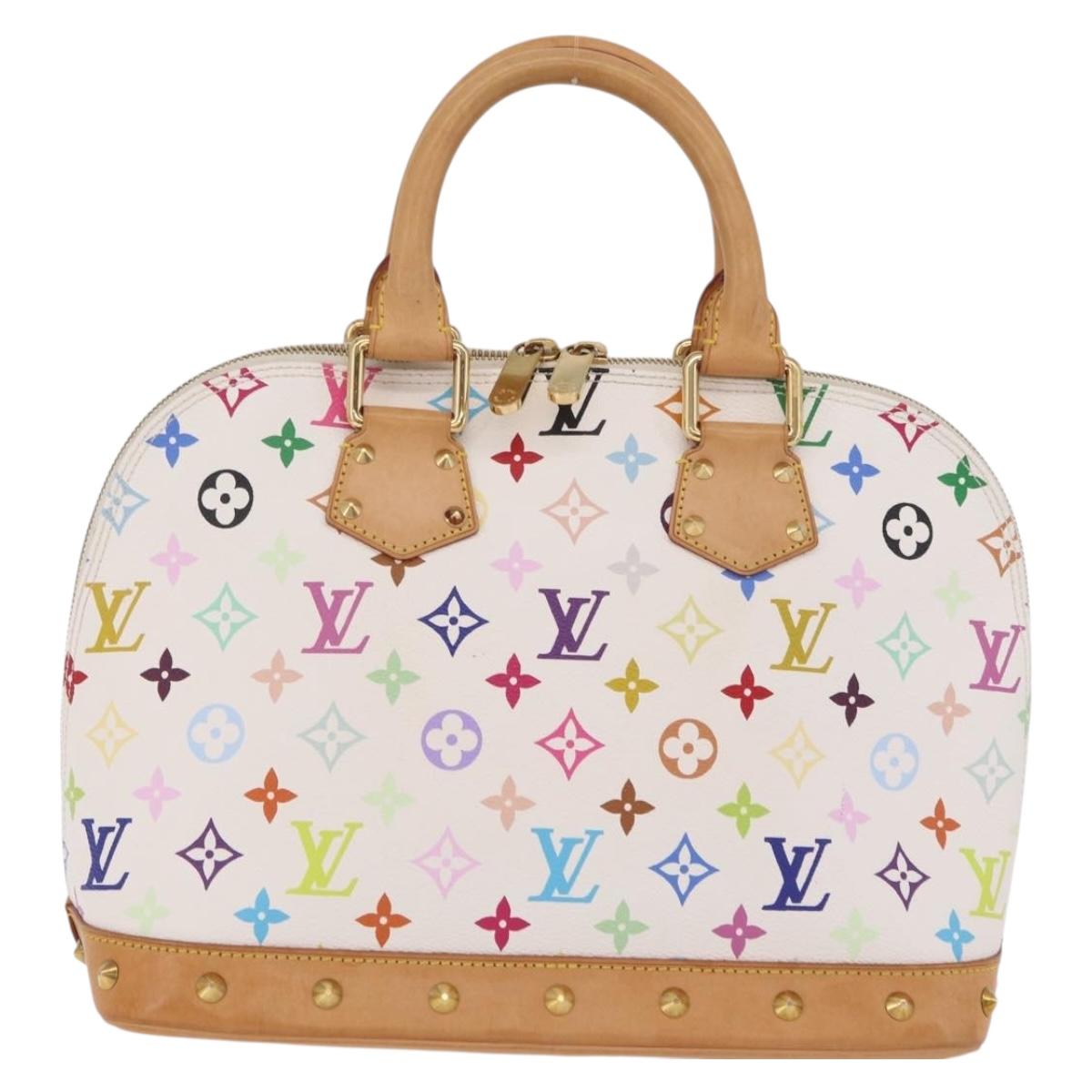 LOUIS VUITTON Monogram Multicolor Alma Hand Bag White M92647 LV Auth ep16304V