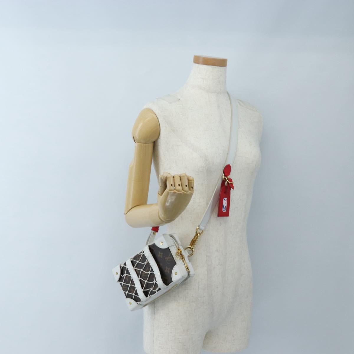 LOUIS VUITTON Monogram NBA Soft Trunk Phone Box Bag White M80102 Auth ep16316SAM