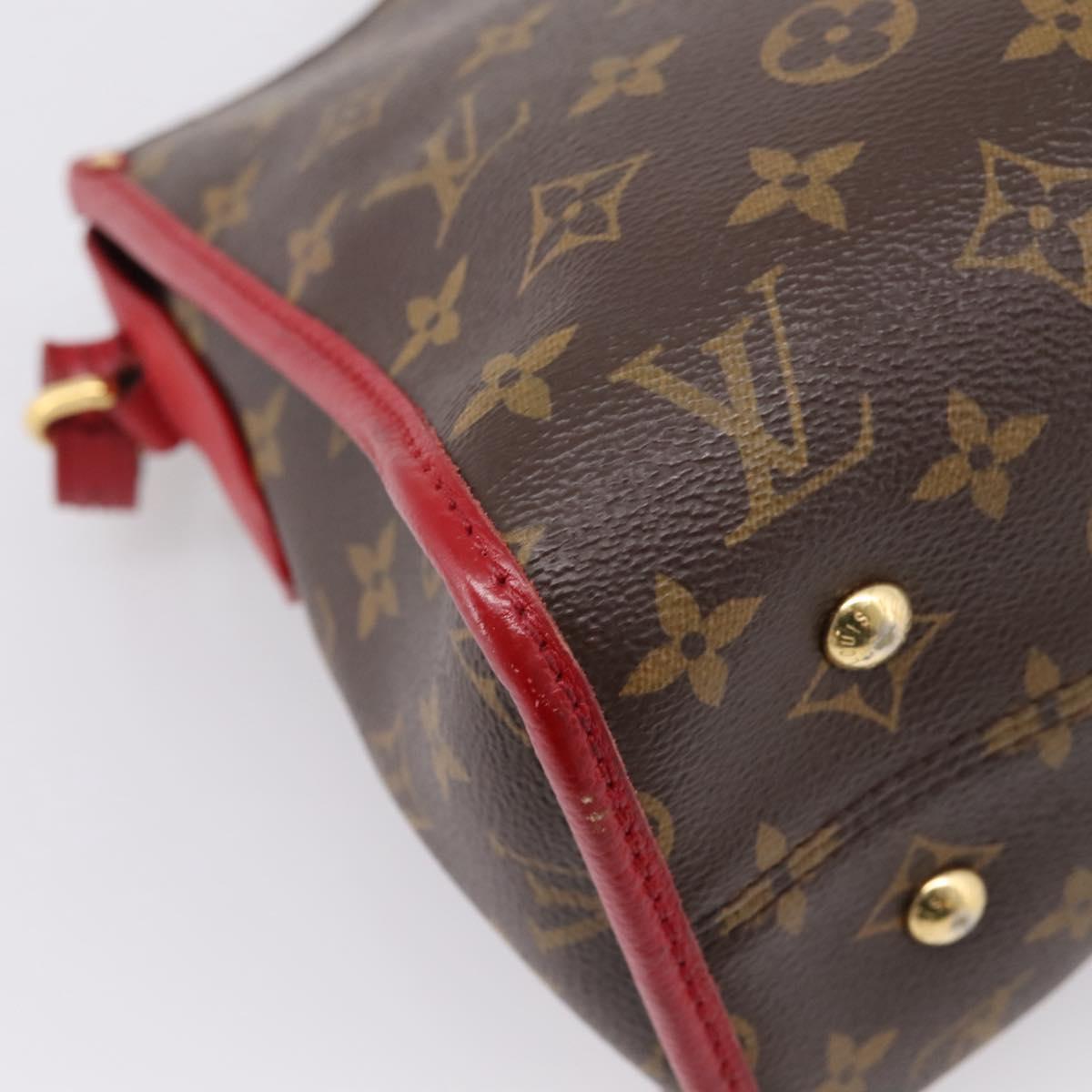 LOUIS VUITTON Monogram PopincourtPM Hand Bag 2way Red M43433 LV Auth ep16343A