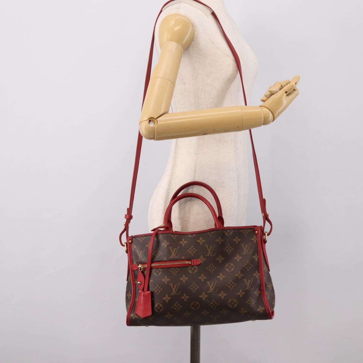 LOUIS VUITTON Monogram PopincourtPM Hand Bag 2way Red M43433 LV Auth ep16343A