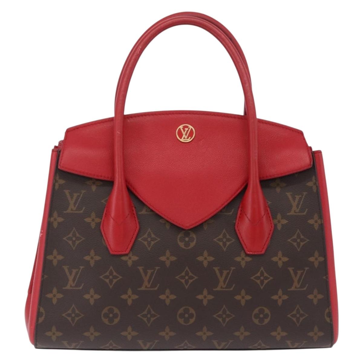 LOUIS VUITTON Monogram Florine Hand Bag 2way Red M42270 LV Auth ep16349V