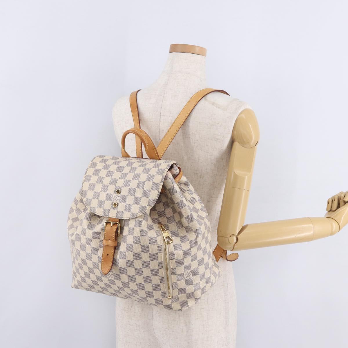 LOUIS VUITTON Damier Azur Speron Backpack N41578 LV Auth ep16361A