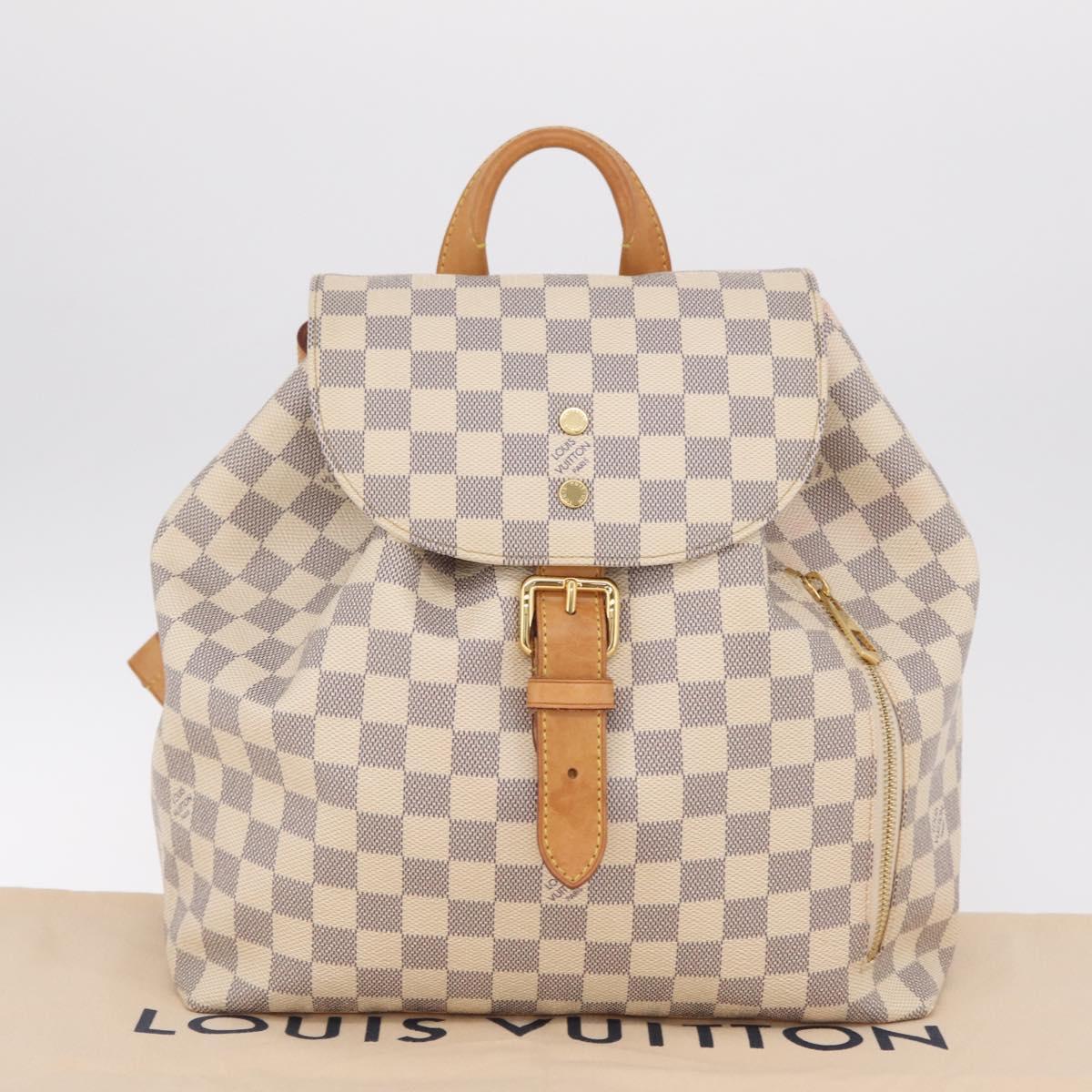 LOUIS VUITTON Damier Azur Speron Backpack N41578 LV Auth ep16361A