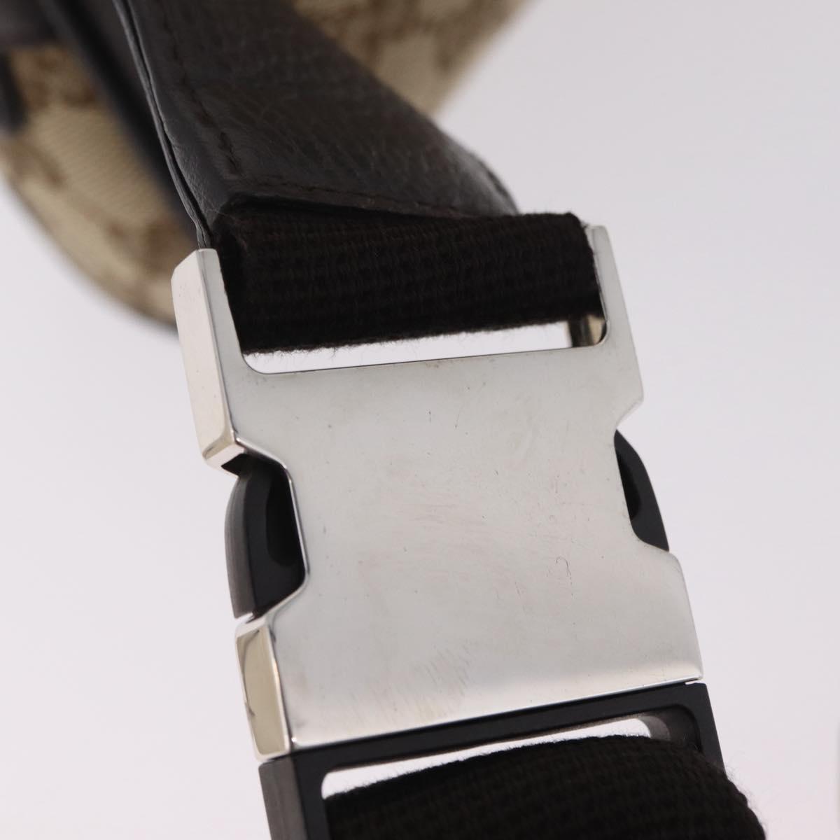 GUCCI GG Canvas Waist Bag Outlet Beige Silver 449174 Auth ep16363V