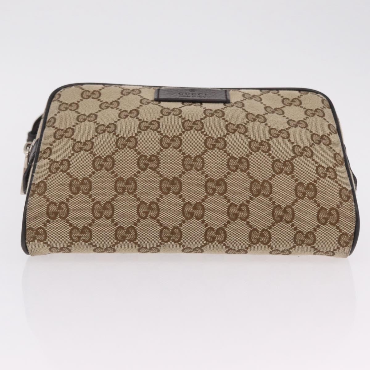 GUCCI GG Canvas Waist Bag Outlet Beige Silver 449174 Auth ep16363V