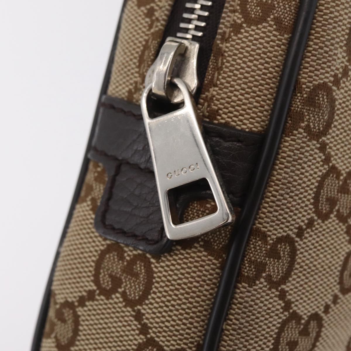 GUCCI GG Canvas Waist Bag Outlet Beige Silver 449174 Auth ep16363V