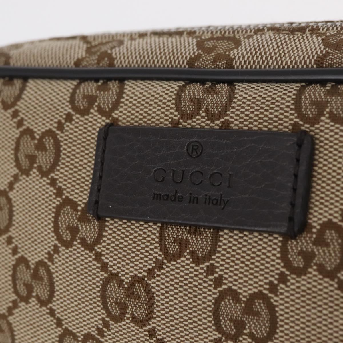 GUCCI GG Canvas Waist Bag Outlet Beige Silver 449174 Auth ep16363V