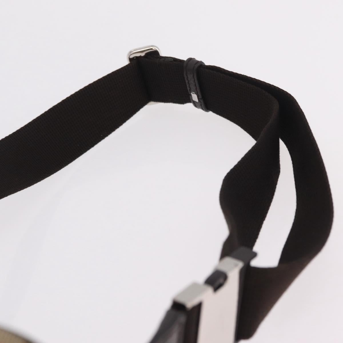 GUCCI GG Canvas Waist Bag Outlet Beige Silver 449174 Auth ep16363V