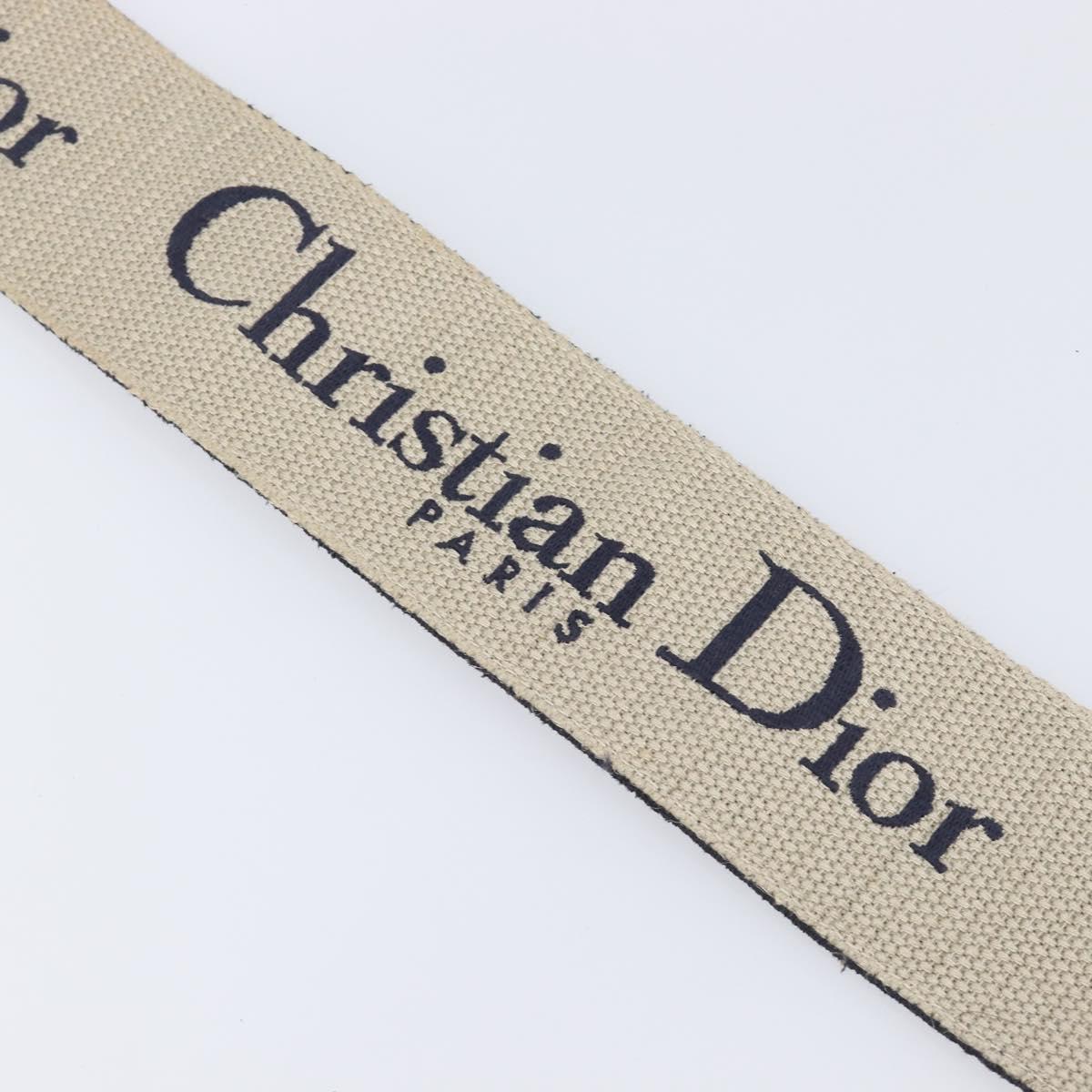 Christian Dior Trotter Canvas Shoulder Strap 36.6"" Navy Gold Auth ep16366