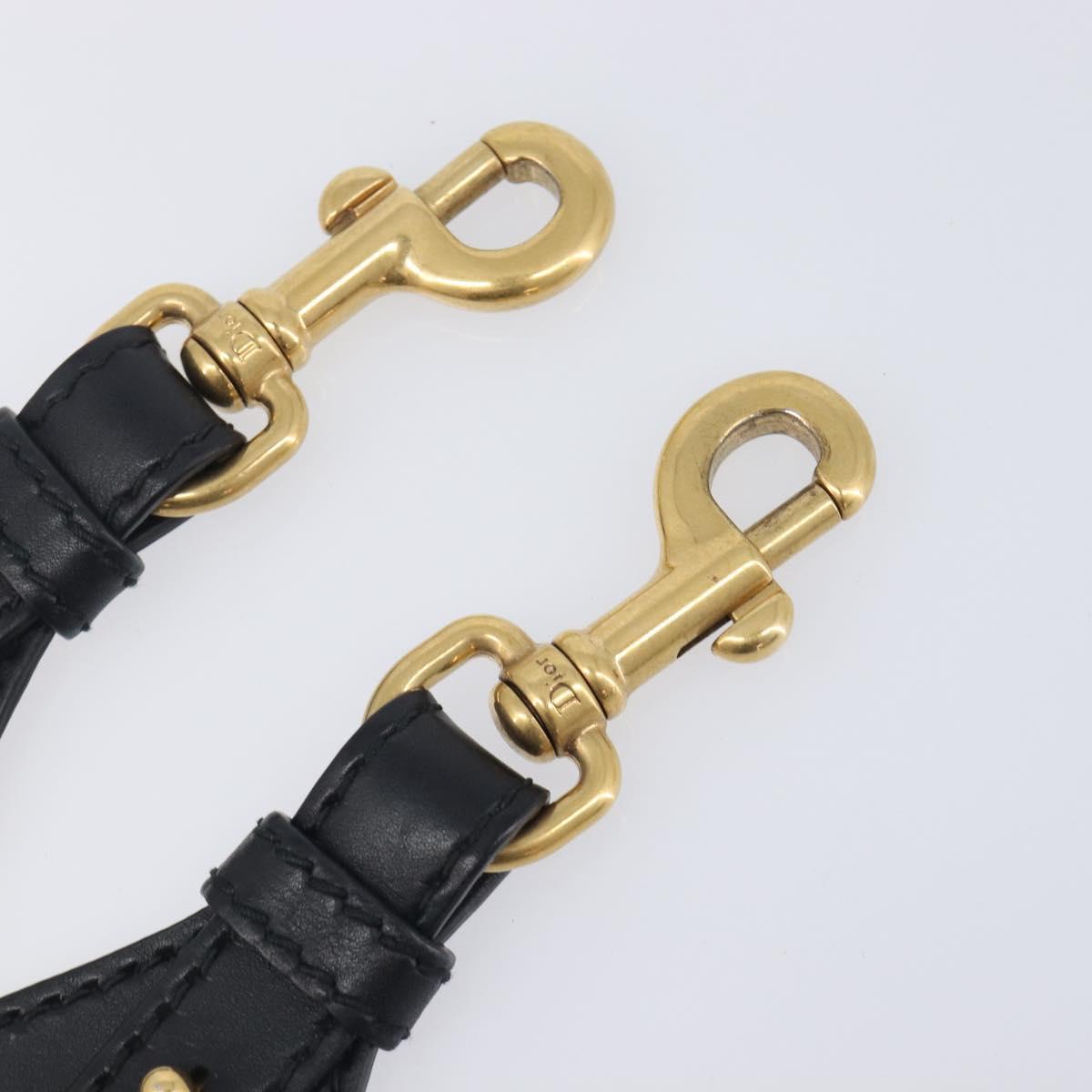 Christian Dior Trotter Canvas Shoulder Strap 36.6"" Navy Gold Auth ep16366