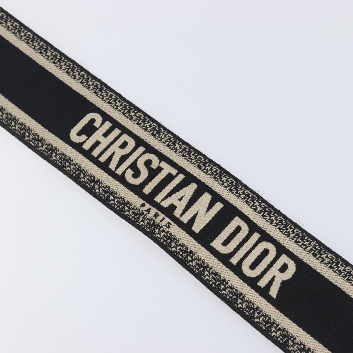 Christian Dior Trotter Canvas Shoulder Strap 36.6"" Navy Gold Auth ep16367