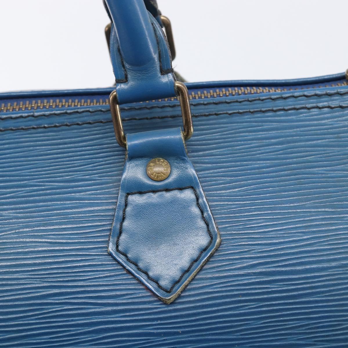 LOUIS VUITTON Epi Speedy 30 Hand Bag Toledo Blue M43005 LV Auth ep16377