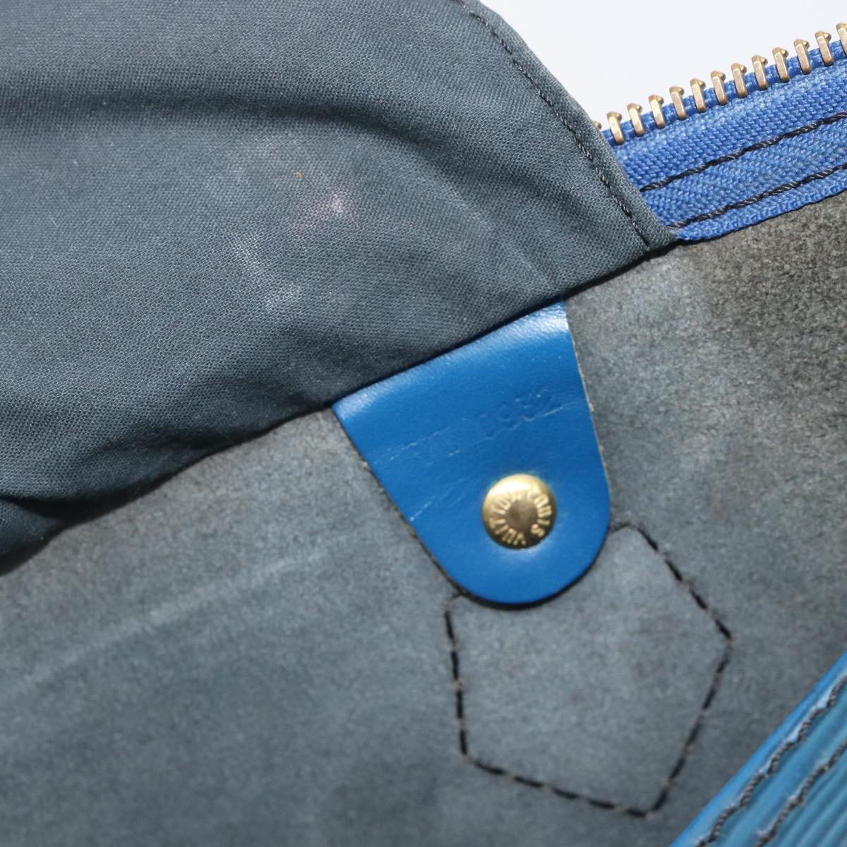 LOUIS VUITTON Epi Speedy 30 Hand Bag Toledo Blue M43005 LV Auth ep16377