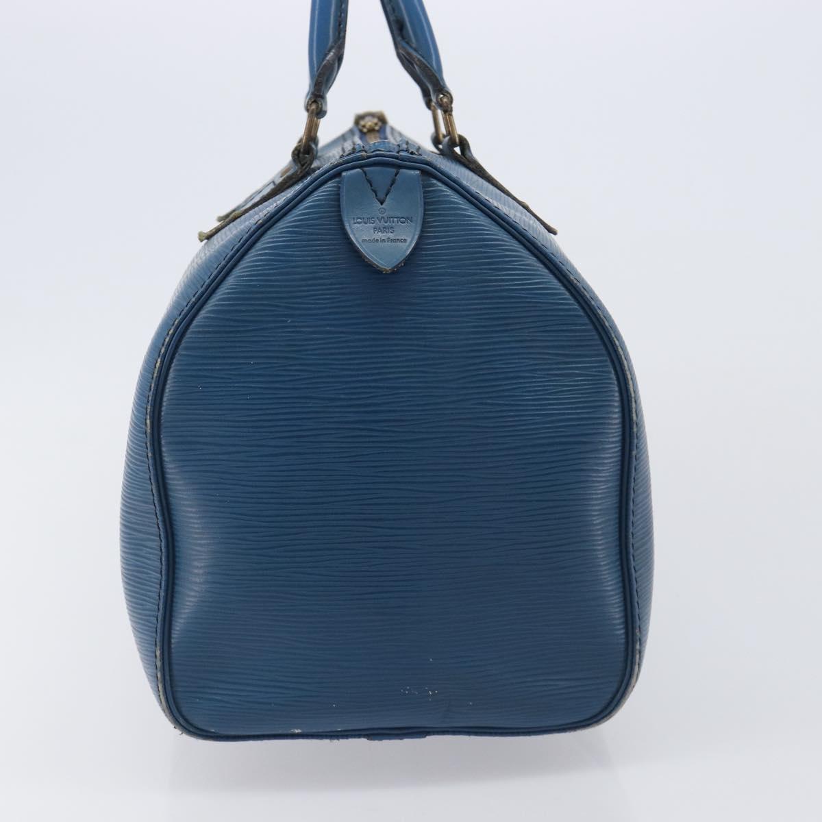 LOUIS VUITTON Epi Speedy 30 Hand Bag Toledo Blue M43005 LV Auth ep16377