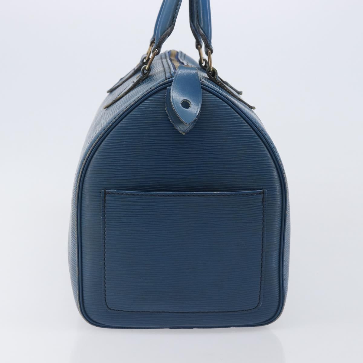 LOUIS VUITTON Epi Speedy 30 Hand Bag Toledo Blue M43005 LV Auth ep16377