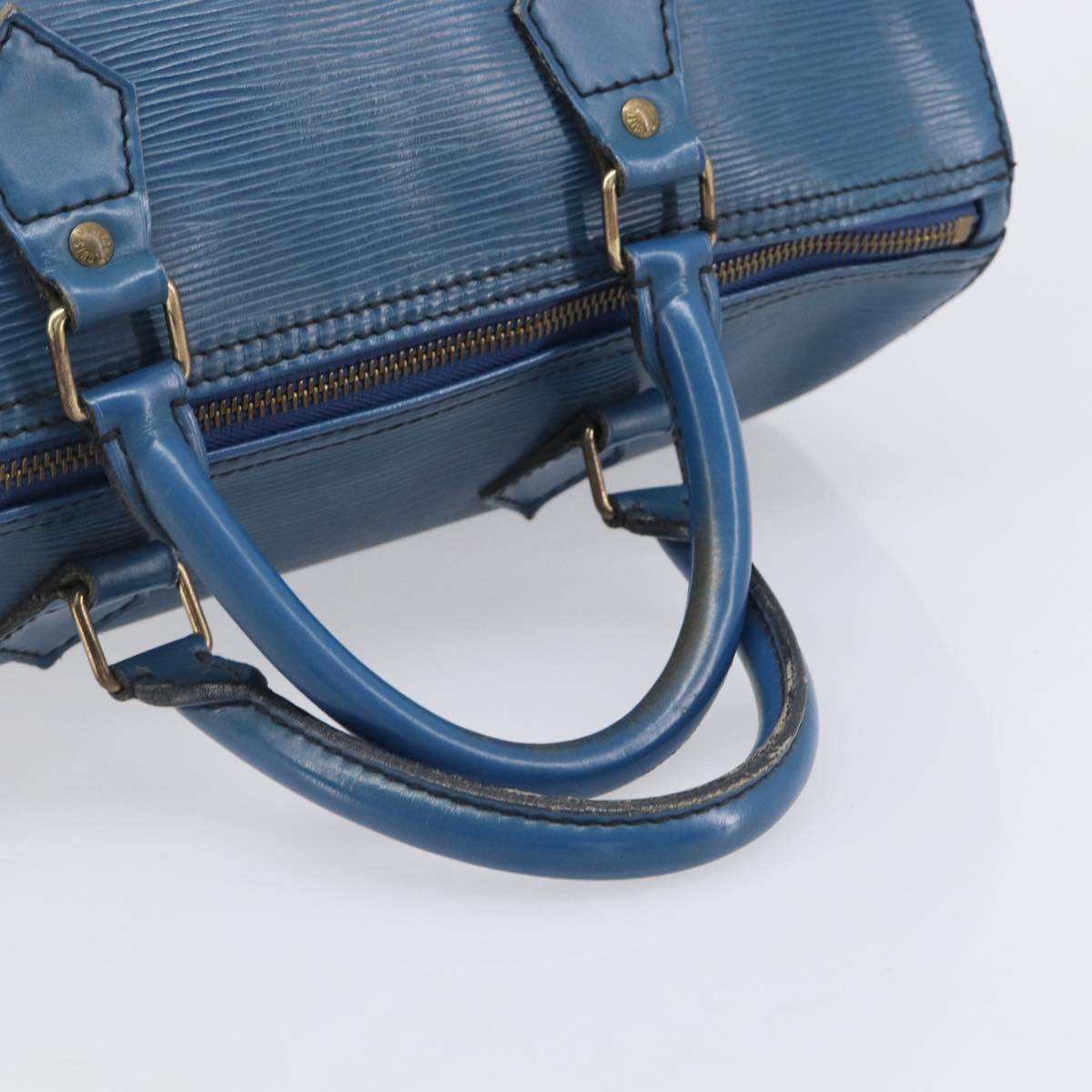 LOUIS VUITTON Epi Speedy 30 Hand Bag Toledo Blue M43005 LV Auth ep16377