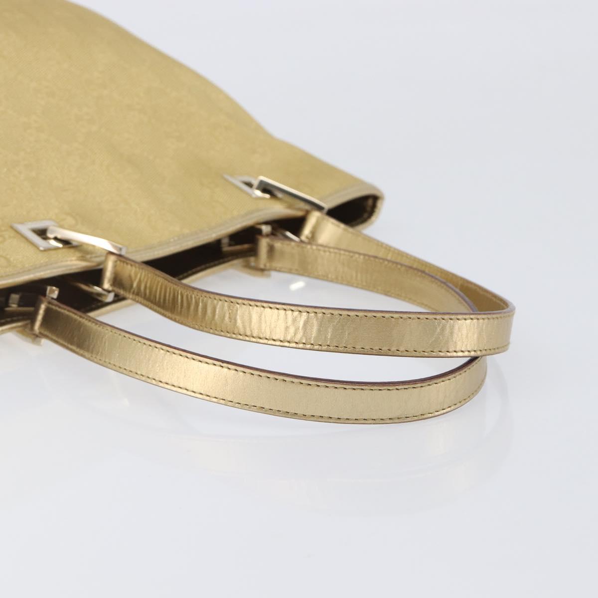 GUCCI GG Canvas Tote Bag Gold 002 1099 Auth ep16378