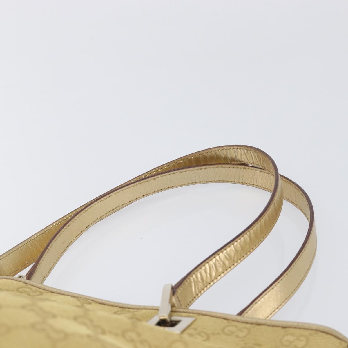 GUCCI GG Canvas Tote Bag Gold 002 1099 Auth ep16378
