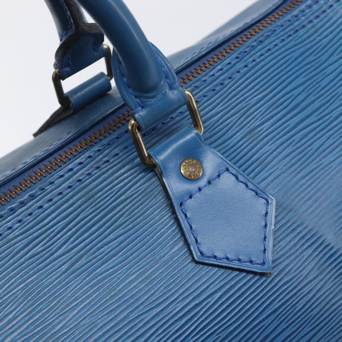 LOUIS VUITTON Epi Speedy 35 Hand Bag Toledo Blue M42995 LV Auth ep16379A