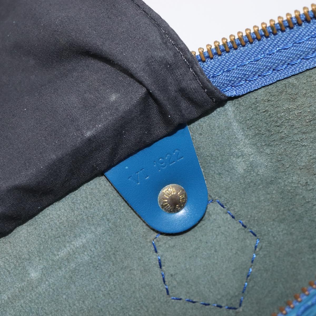 LOUIS VUITTON Epi Speedy 35 Hand Bag Toledo Blue M42995 LV Auth ep16379A