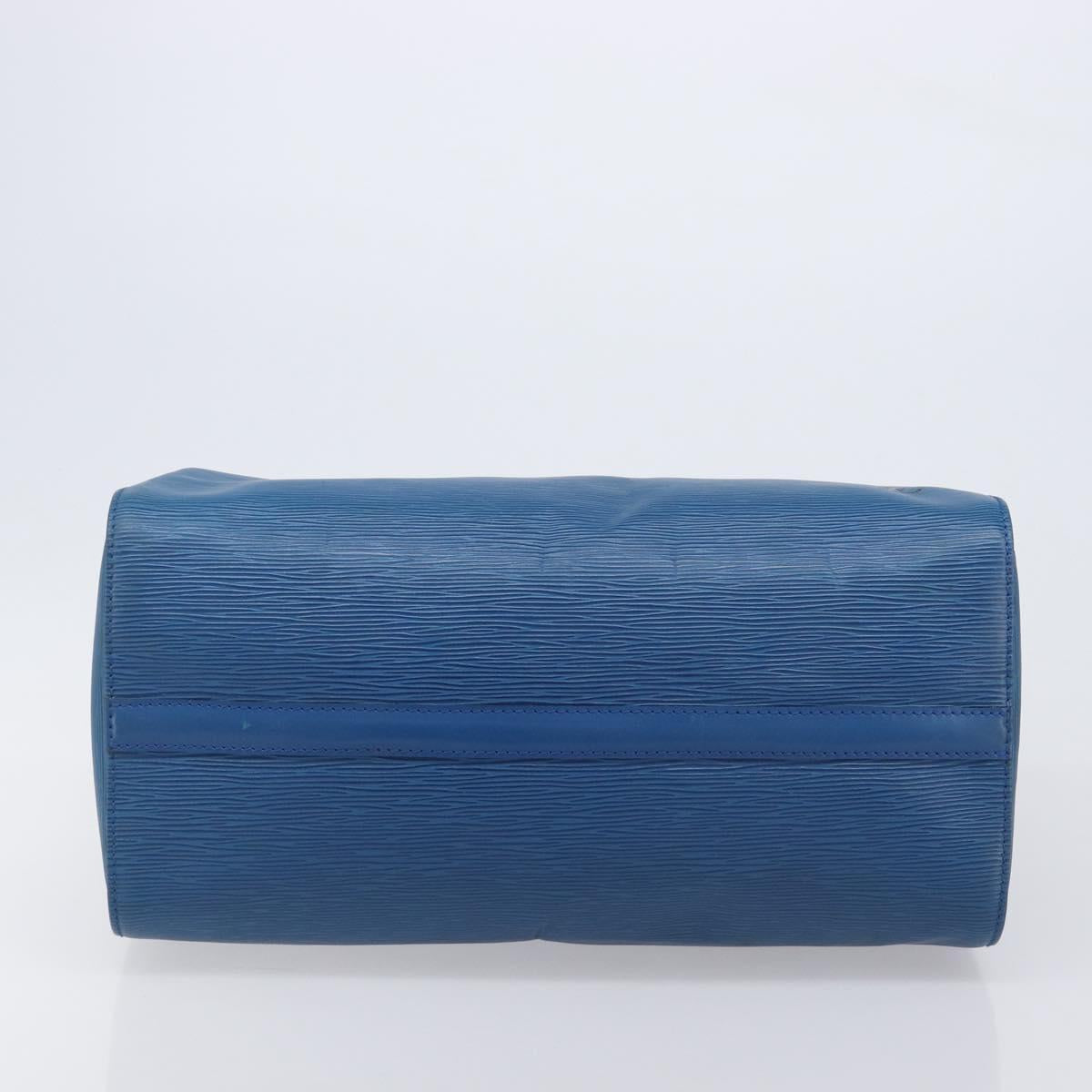 LOUIS VUITTON Epi Speedy 35 Hand Bag Toledo Blue M42995 LV Auth ep16379A