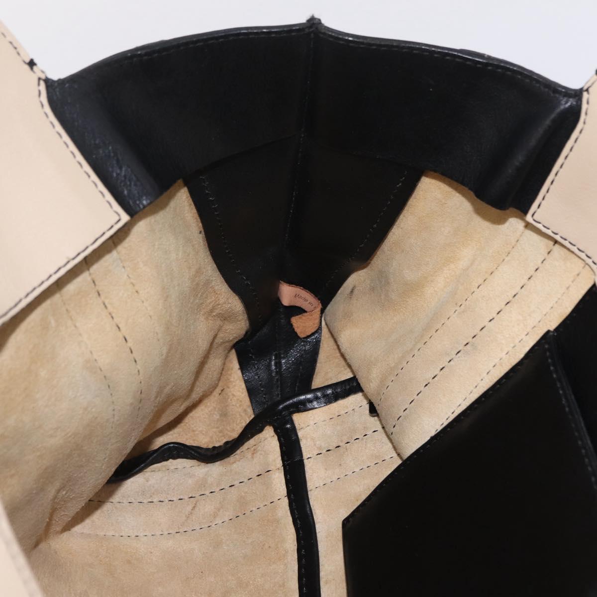 Chloe Alison Tote Bag Leather Beige Gold Auth ep16382