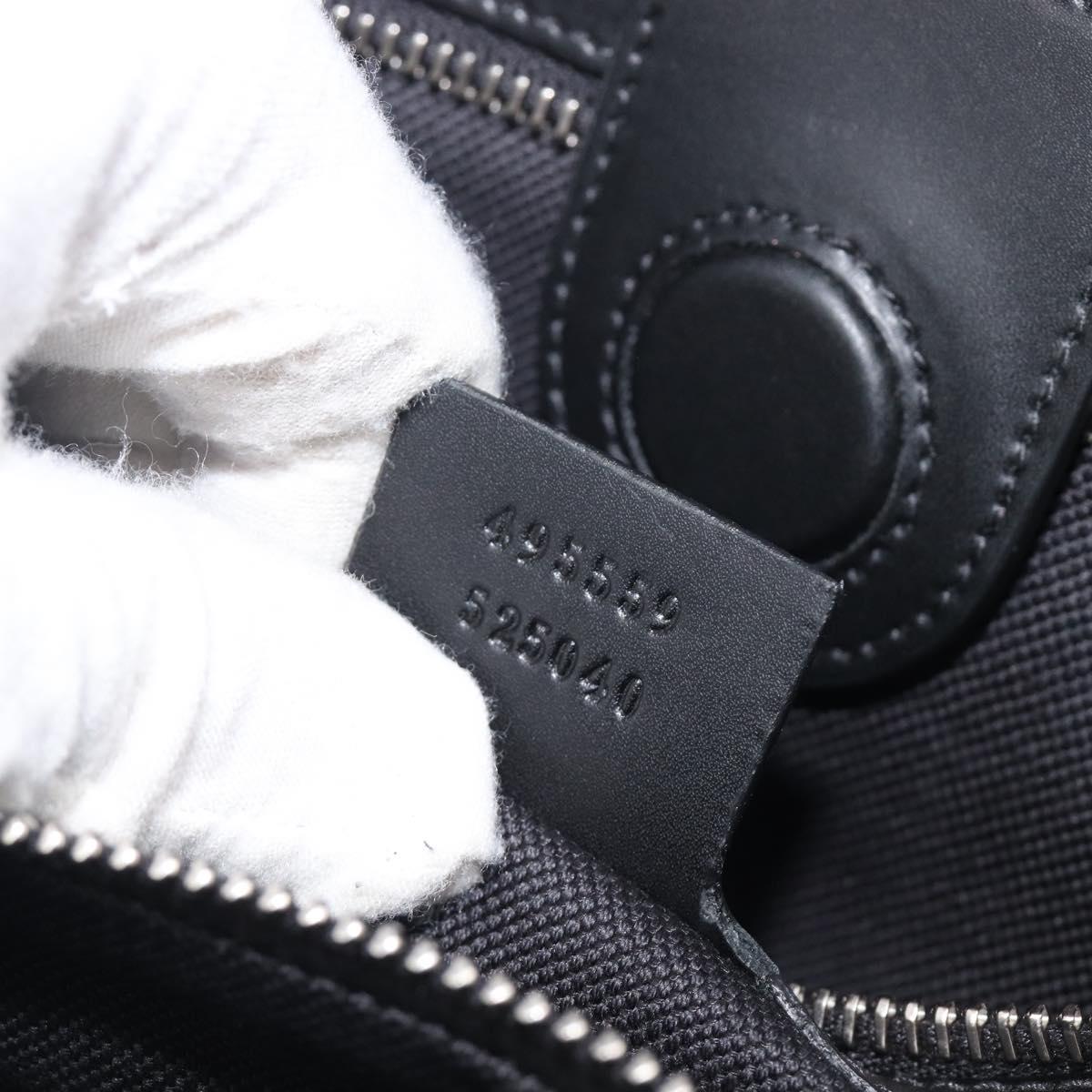 GUCCI GG Supreme Tote Bag PVC Black Silver 495559 Auth ep16393V