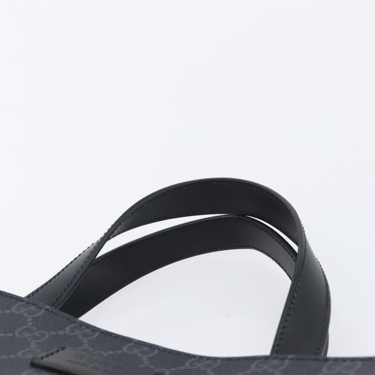 GUCCI GG Supreme Tote Bag PVC Black Silver 495559 Auth ep16393V